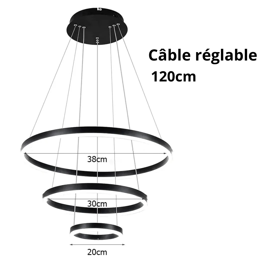 Triple Circle LED Pendant Light - Ideal for Dining Room