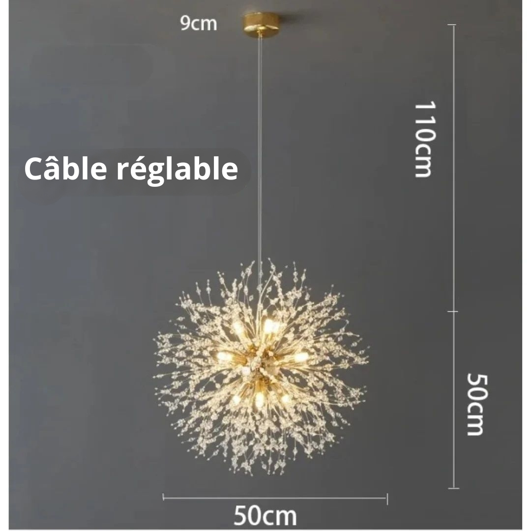 Luxurious LED Pendant Chandelier - Dandelion Design 50cm