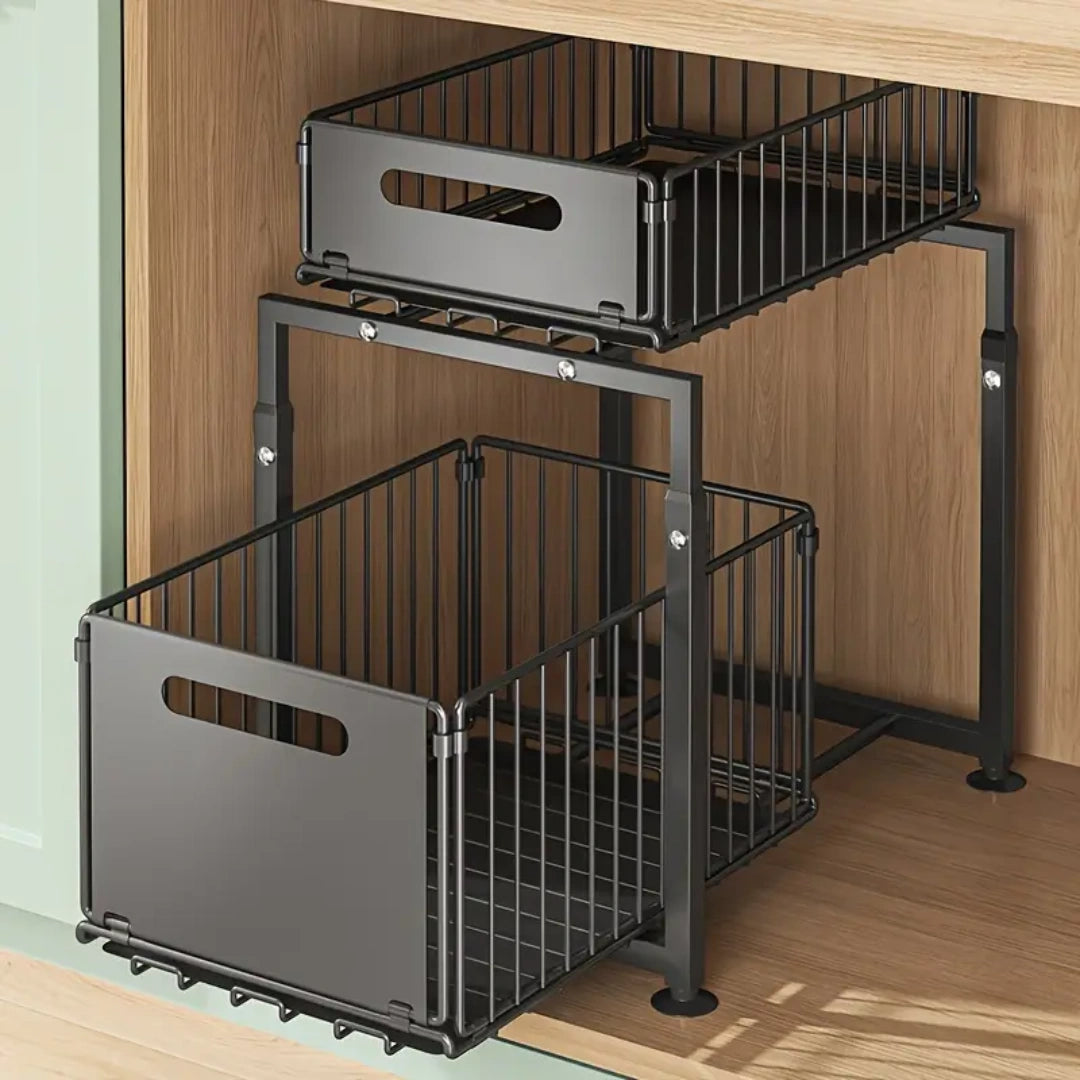 Glidora™ – Rangement Coulissant pour Placard de Cuisine