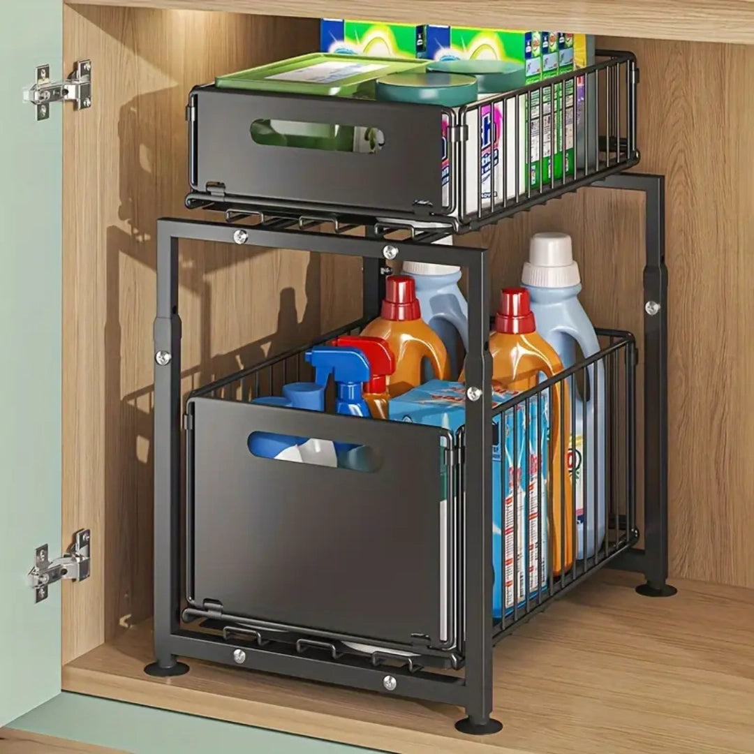Glidora™ – Rangement Coulissant pour Placard de Cuisine