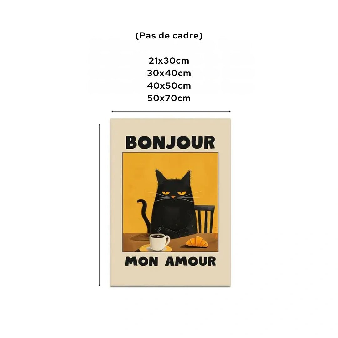 Chat Matinal™ – Affiche Bonjour Mon Amour - Inoville