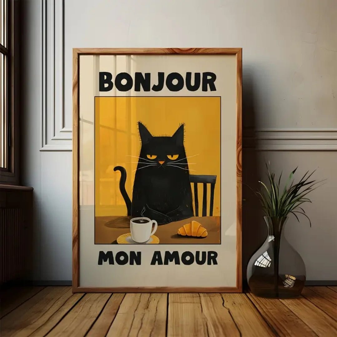 Chat Matinal™ – Affiche Bonjour Mon Amour - Inoville