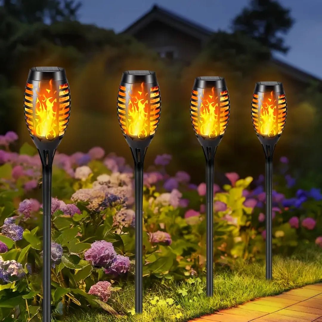 FlamSol™ – Flickering Flame Solar Torches (Automatic Lighting) - Inoville