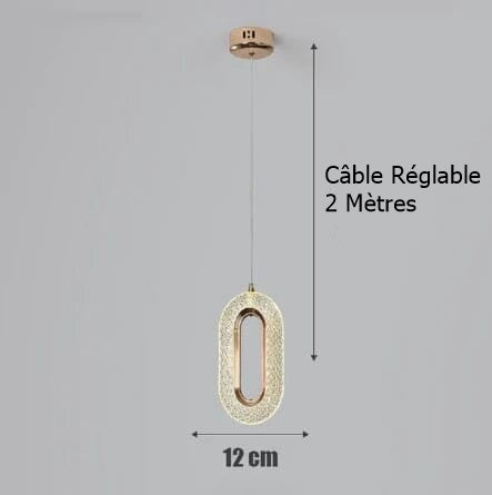 Luxury Oval Crystal Pendant Chandelier