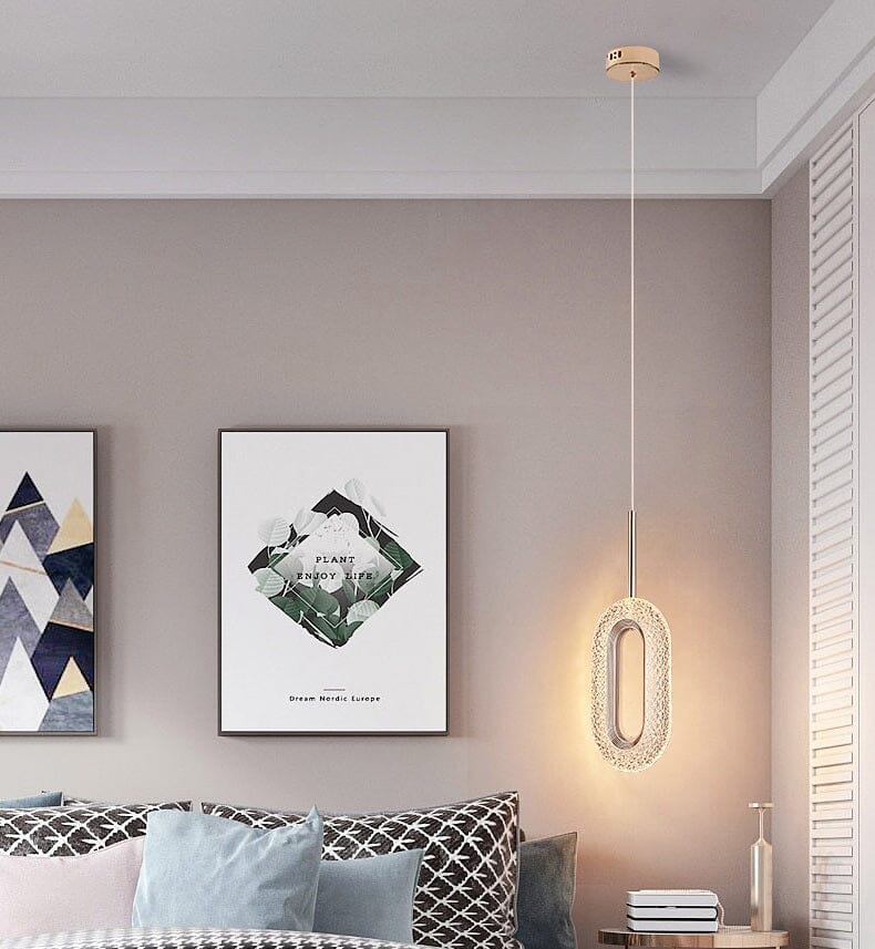 Lustre Suspendu de Luxe Ovale en Cristal - Inoville
