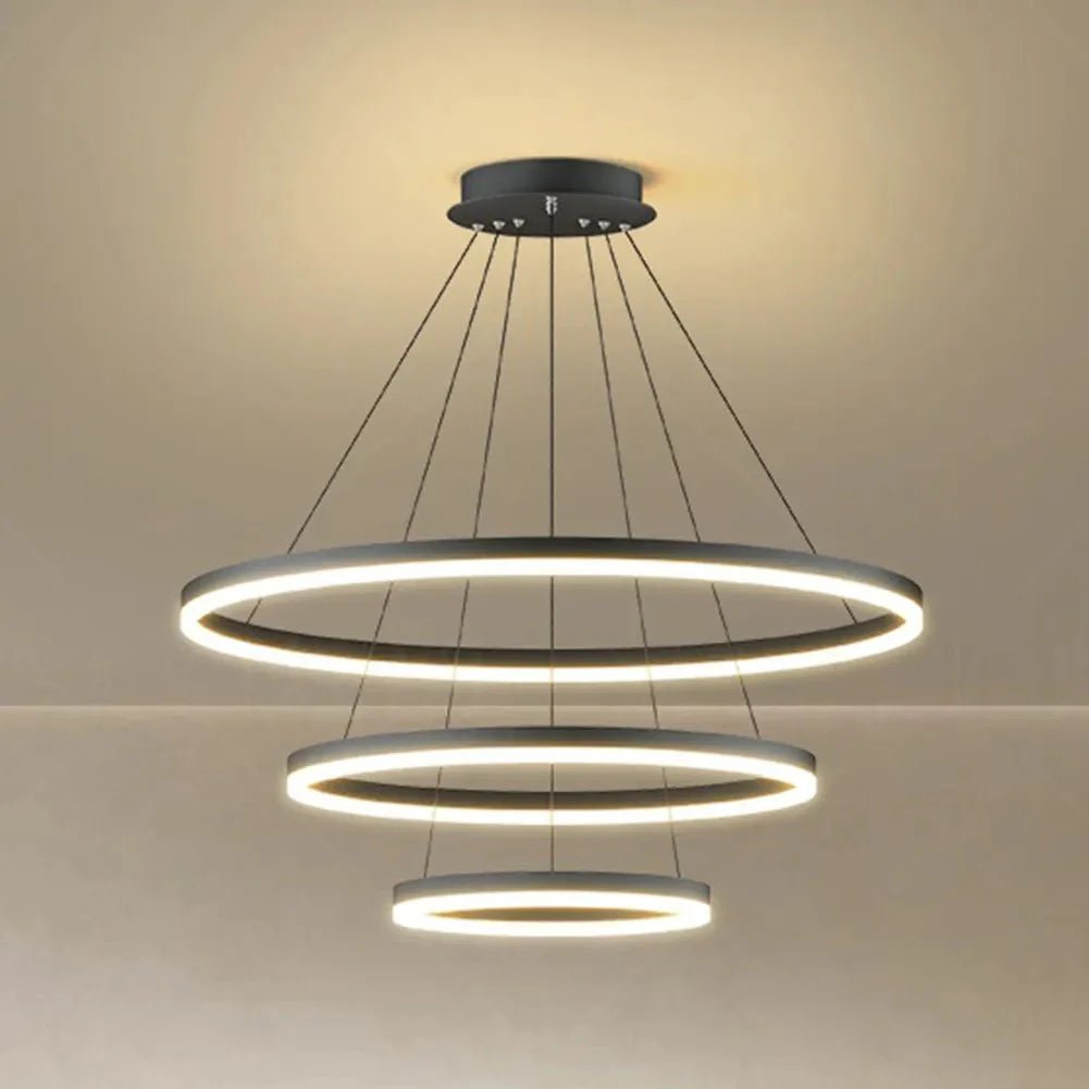Suspension LED Triple Cercle - Idéale pour Salle à Manger - Inoville