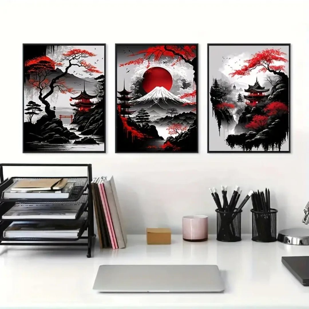 Zen Rouge™ – Triptyque Japonais Esprit du Mont - Inoville