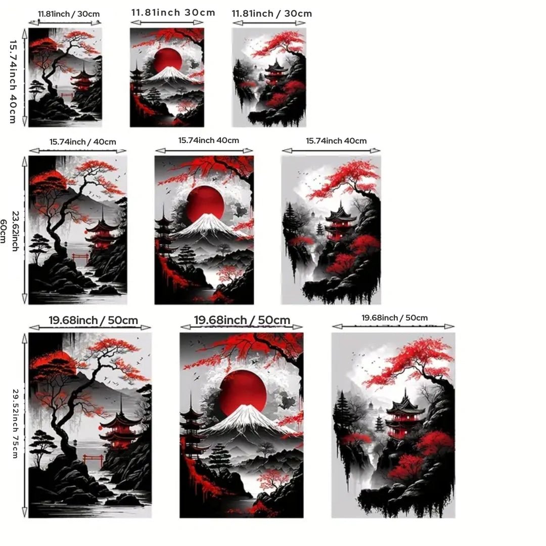 Zen Rouge™ – Triptyque Japonais Esprit du Mont - Inoville