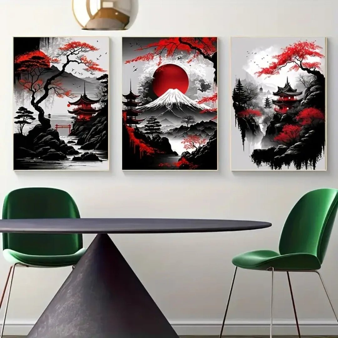 Zen Rouge™ – Triptyque Japonais Esprit du Mont - Inoville