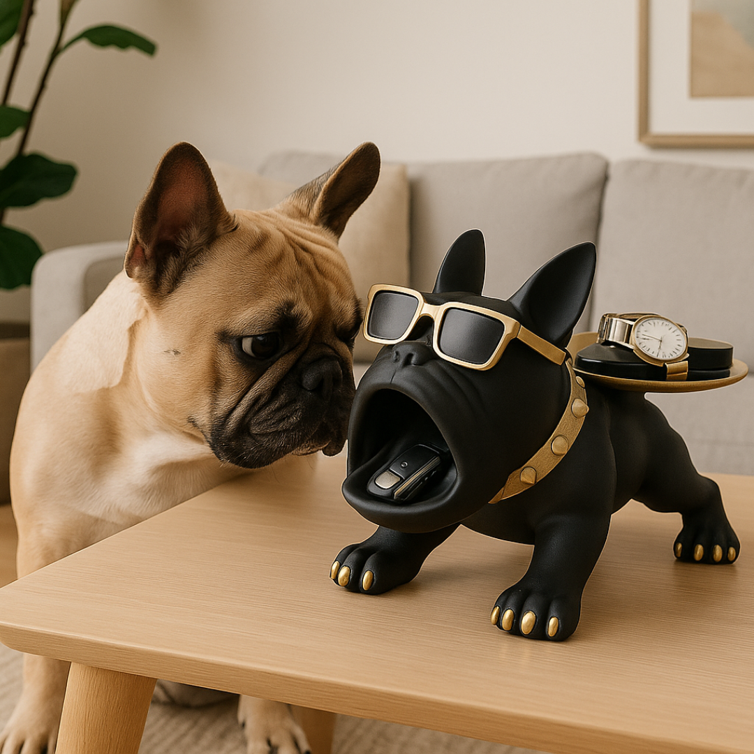 French Bulldog Support Sculpture - Cool and Functional Design