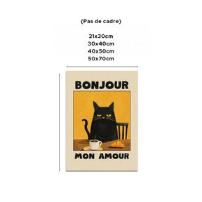 Chat Matinal™ – Affiche Bonjour Mon Amour - Inoville