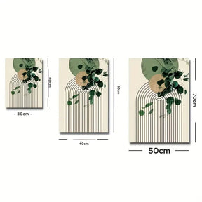 Équilibre Vert™ – Triptyque Abstrait Nature & Formes - Inoville
