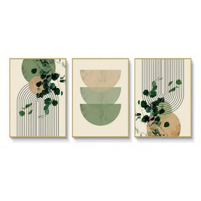Équilibre Vert™ – Triptyque Abstrait Nature & Formes - Inoville