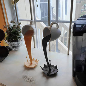 Escultura Spilled Coffee 3D Conceito 