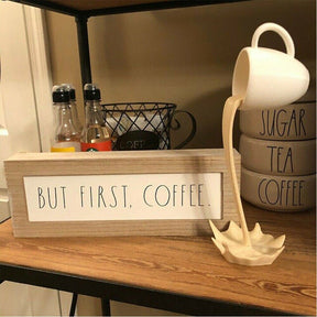 Escultura Spilled Coffee 3D Conceito Creme 