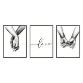 Lignes d'Amour™ – Triptyque Émotionnel Noir & Blanc - Inoville