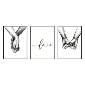 Lignes d'Amour™ – Triptyque Émotionnel Noir & Blanc - Inoville