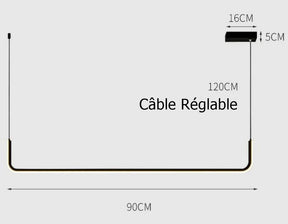 Lustre Suspendu LED Line Plus 90 cm Design Moderne