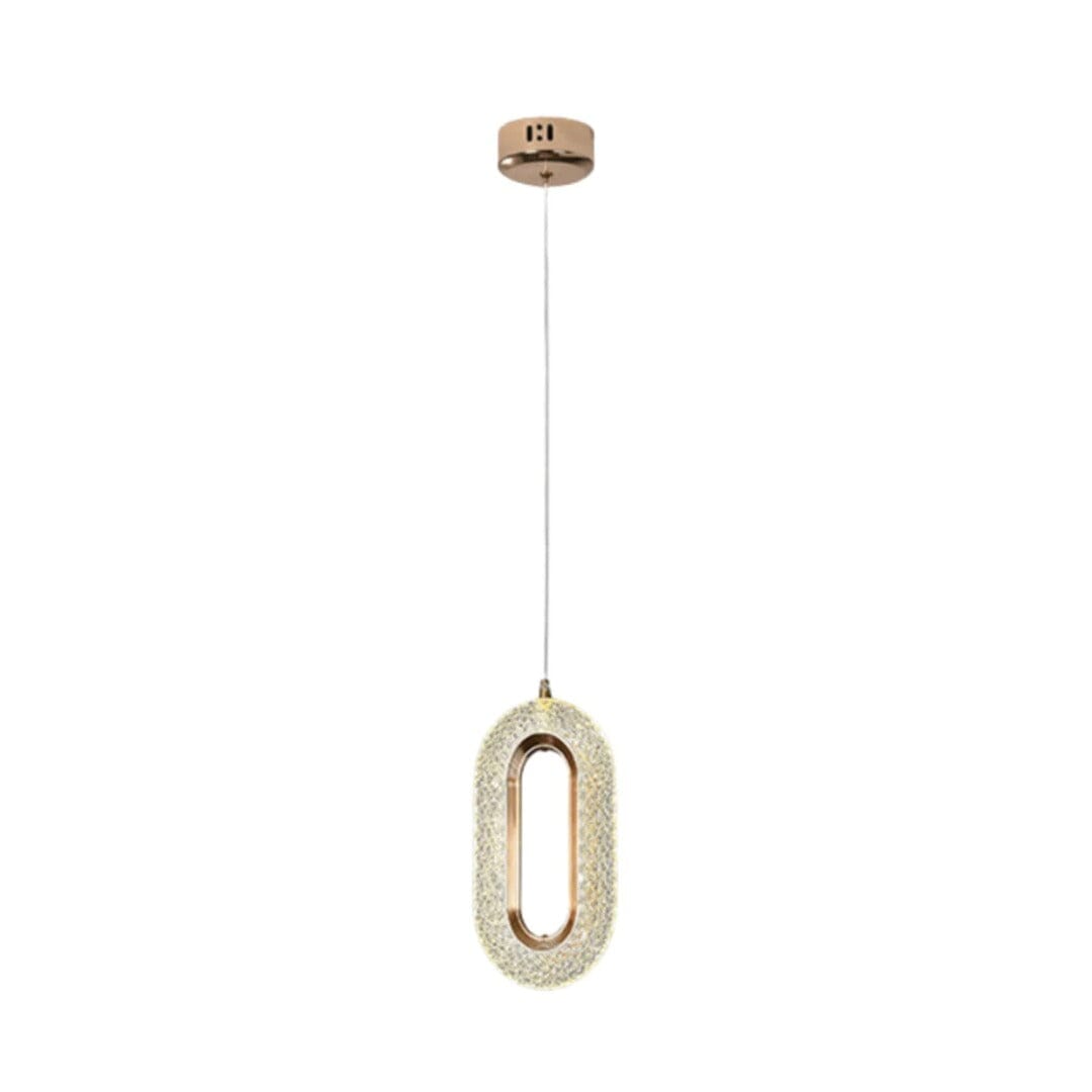 Lustre Suspendu de Luxe Ovale en Cristal - Inoville