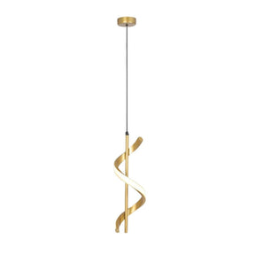 Lustre Suspendu en Spirale Doré à LED - Inoville